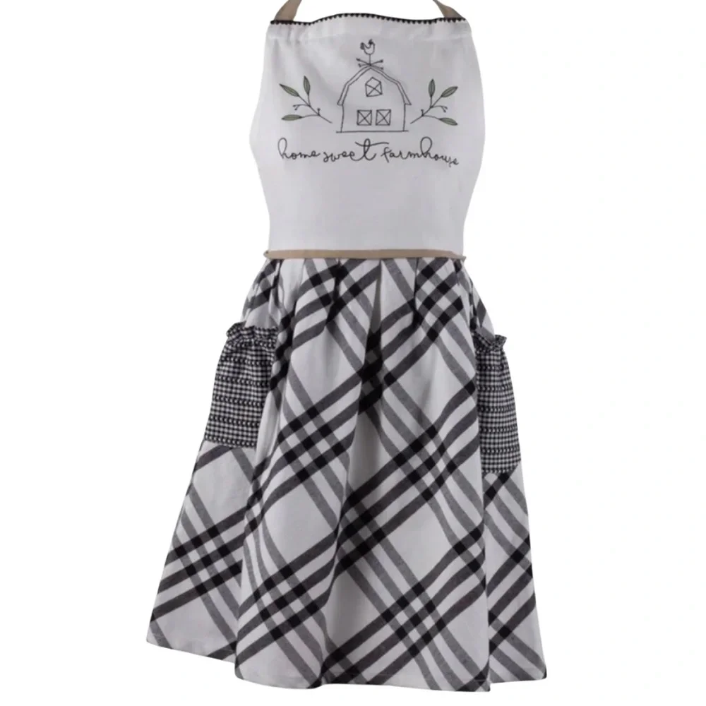 NWT! Home Sweet Farmhouse Kitchen Apron Design Imports DII Cotton Apron